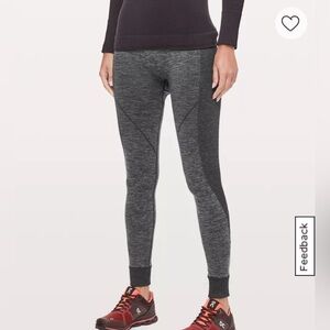 lululemon Women’s Gray Swiftly Wool Tight Wool Blend Leggings Size 8